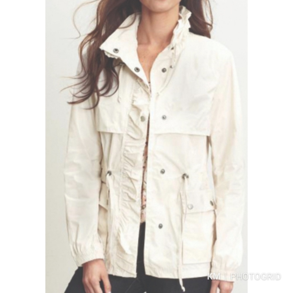Banana Republic Ruffle Rain Jacket Size XS